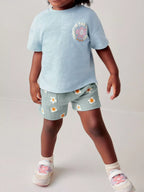 Kids Daisy Graphic T-Shirt & Floral Shorts Set