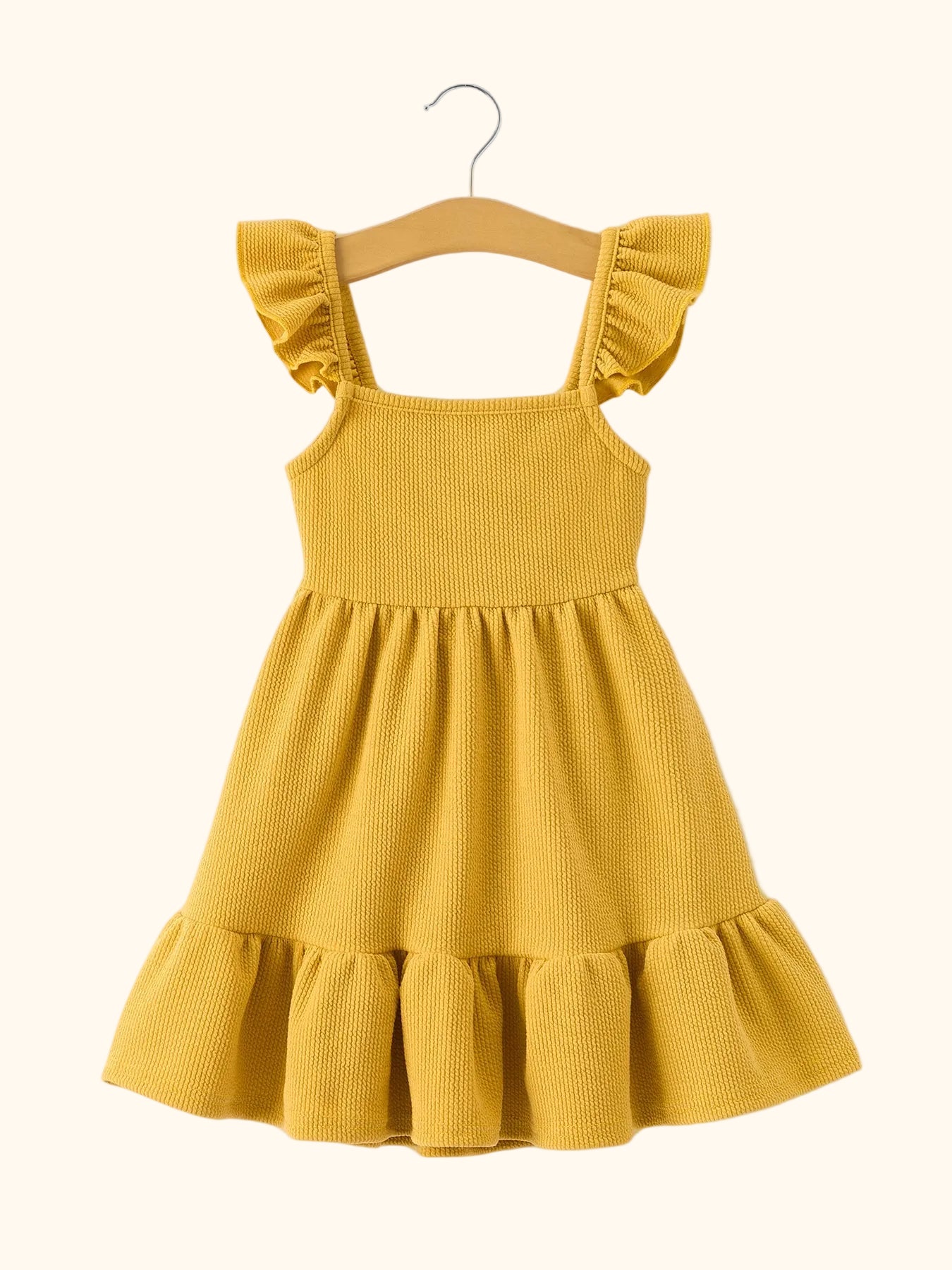Daisy Print & Solid Ruffle Dress 2-Pack