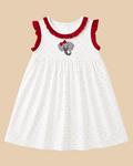 Elephant Appliqué Ruffled Dress