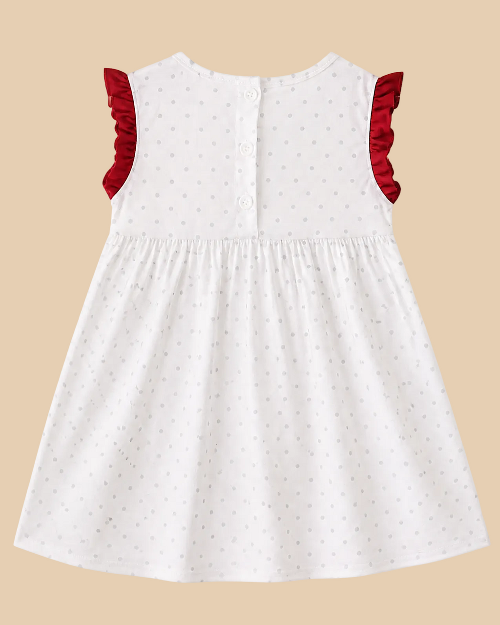 Elephant Appliqué Ruffled Dress
