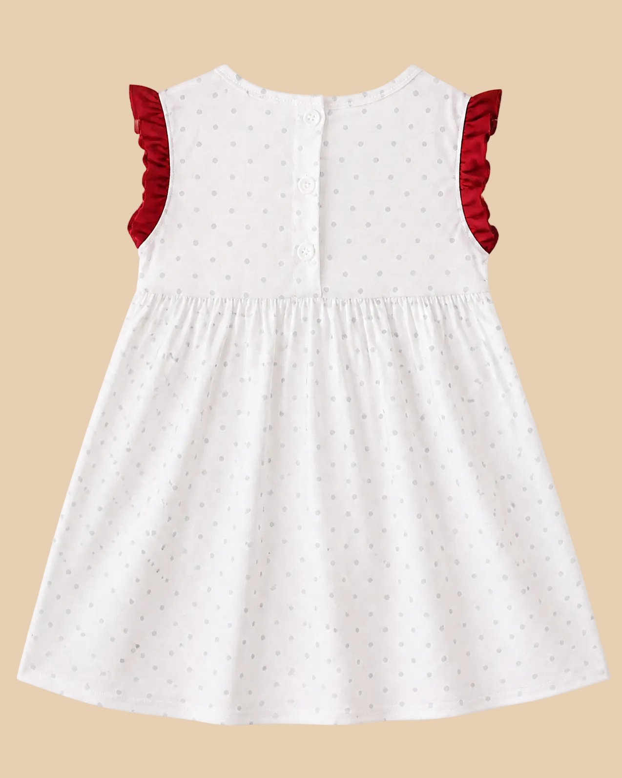 Elephant Appliqué Ruffled Dress