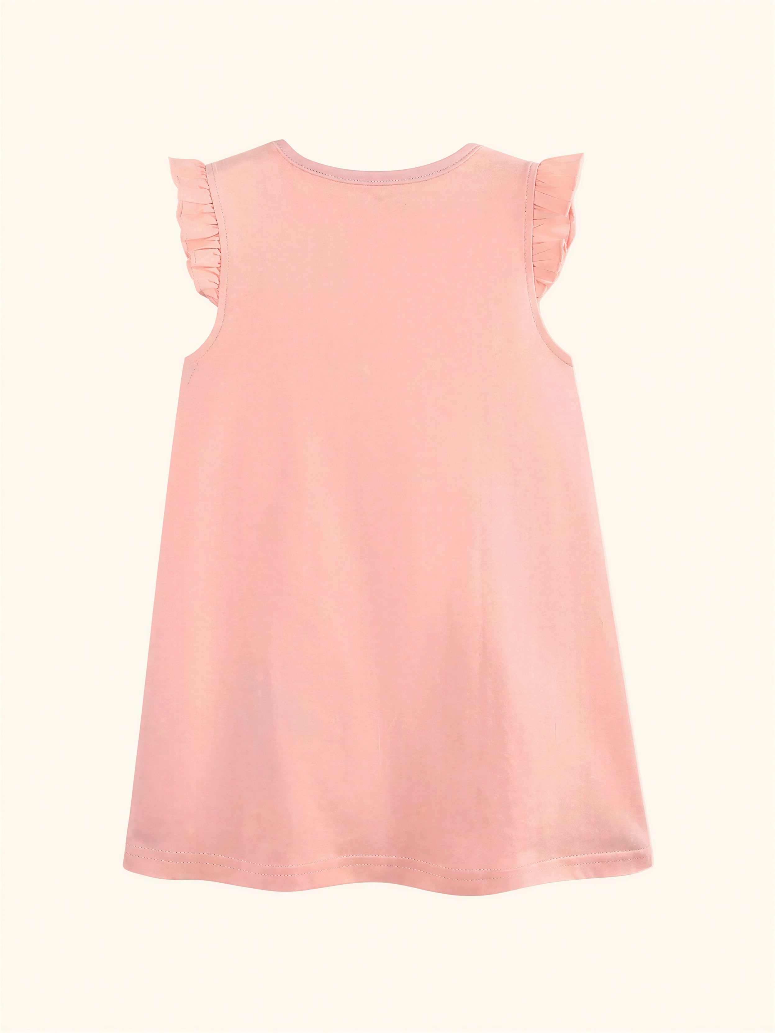 Embroidered Ruffle Sleeve Casual Dress