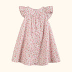 Floral Strawberry Smocked Flutter Dress