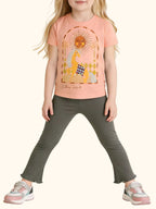 Kids Sunshine Graphic T-Shirt & Flared Pants Set