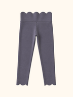 Scalloped Yoga Active Leggings - Gray