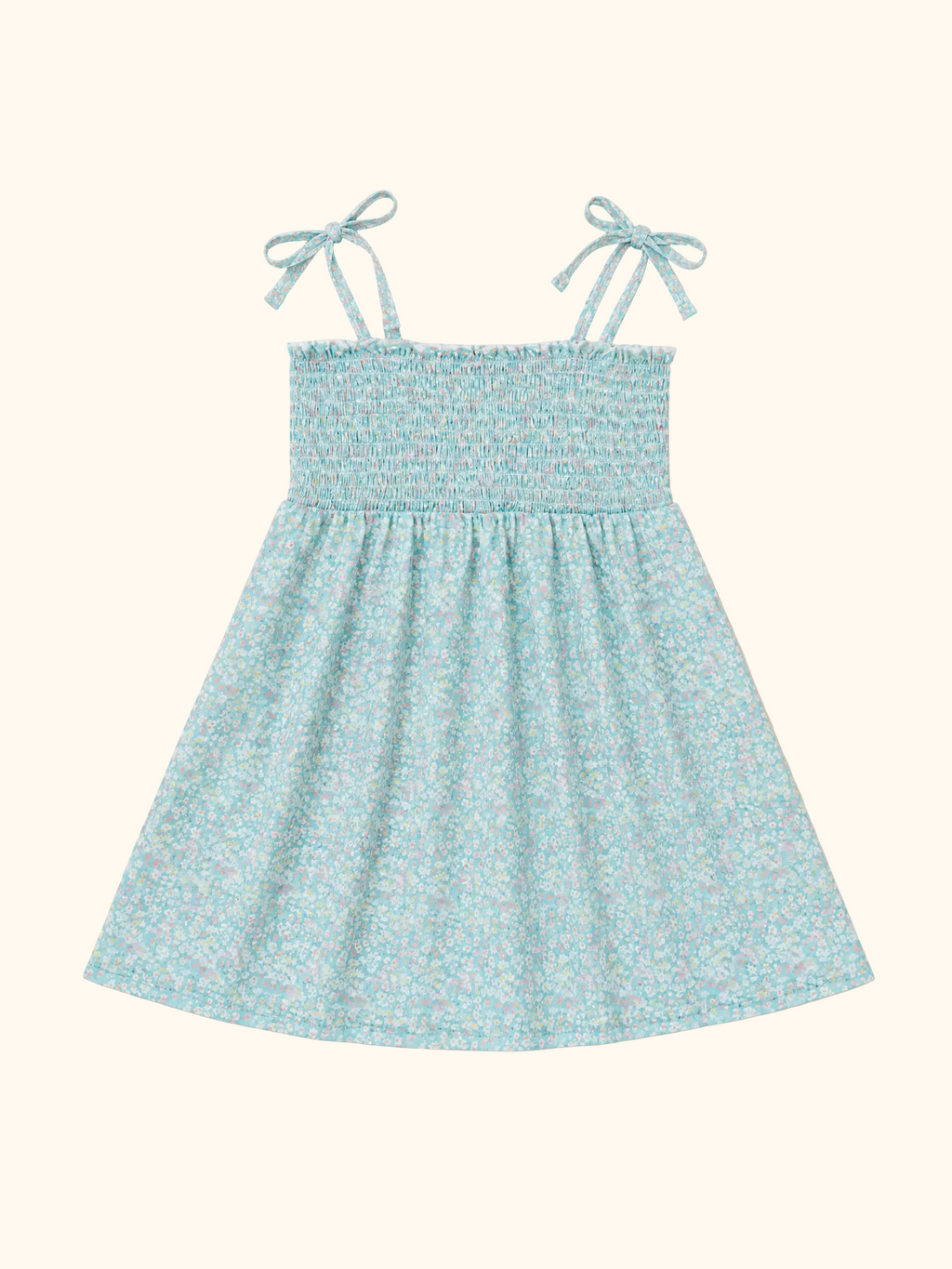 Floral Smocked Dress - Green