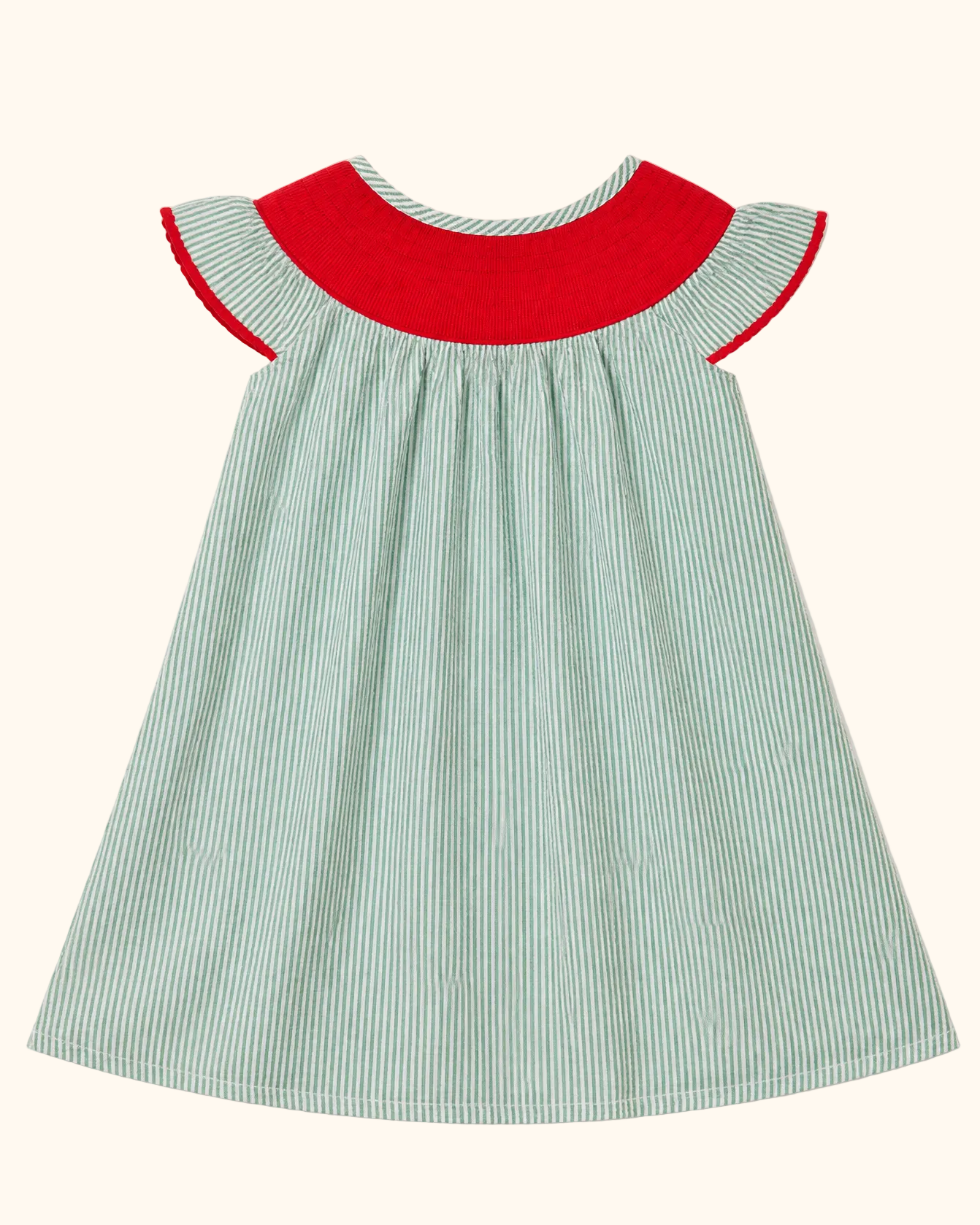 Watermelon Smocked Embroidered Dress