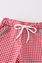 Baby  Green Farm French Knot T-Shirt & Gingham Shorts Set