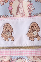 Pink Puppy Embroidered Kids’ Backpack