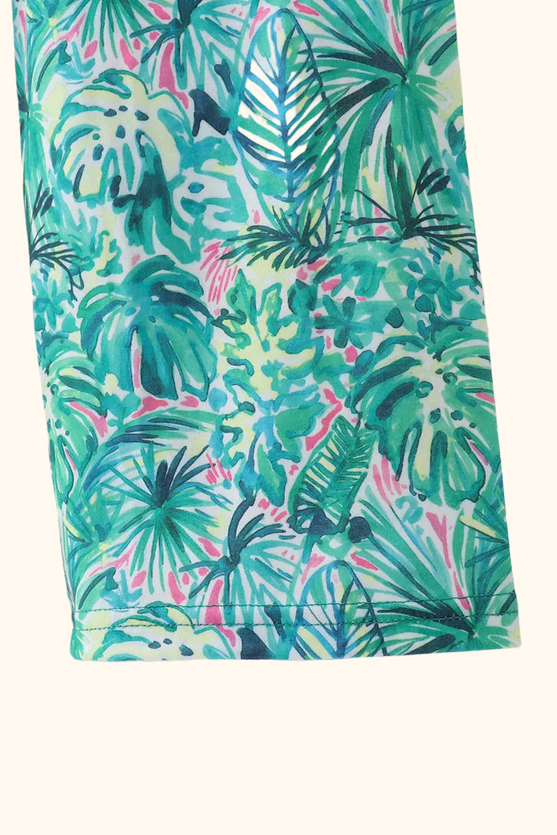 Lily Floral Cold-Shoulder Jumpsuit - Green