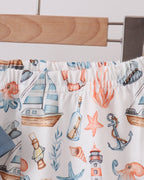Sailboat Pocket T-Shirt and Nautical Shorts Set
