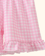 Baby Floral Tie-Strap Dress and Gingham Ruffle Shorts Set