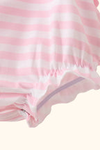 Pink Stripe Apple Book Appliqué Bubble