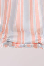 Baby Seashell Stripe Appliqué Bubble Romper