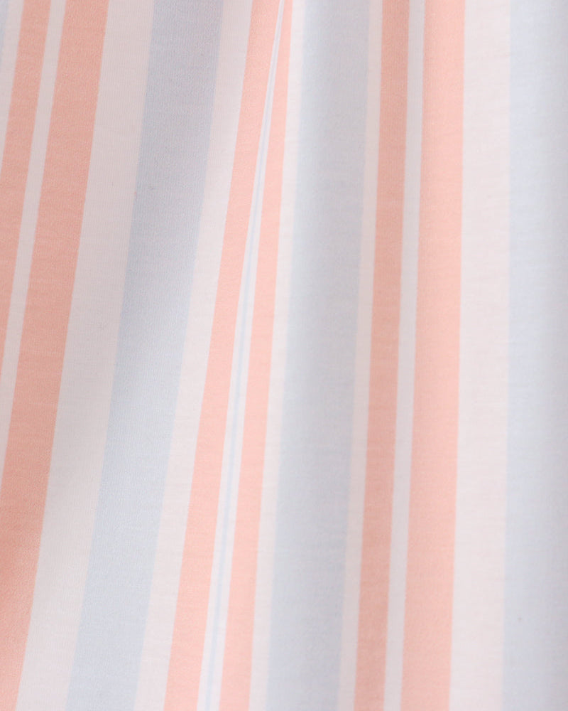Seashell Stripe Embroidered Kids Dress