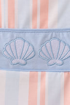 Seashell Stripe Embroidered Jumper