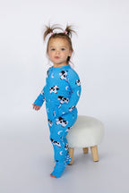 Over the Moon Zipper Bamboo Onesie