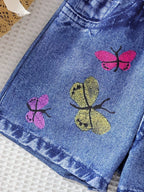 Pink kids two-piece butterfly set, product detail view