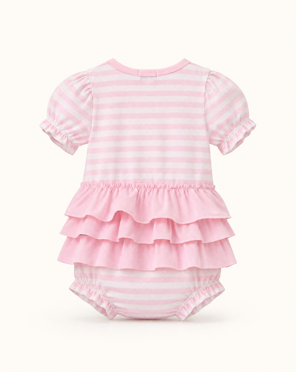Pink Stripe Apple Book Appliqué Bubble