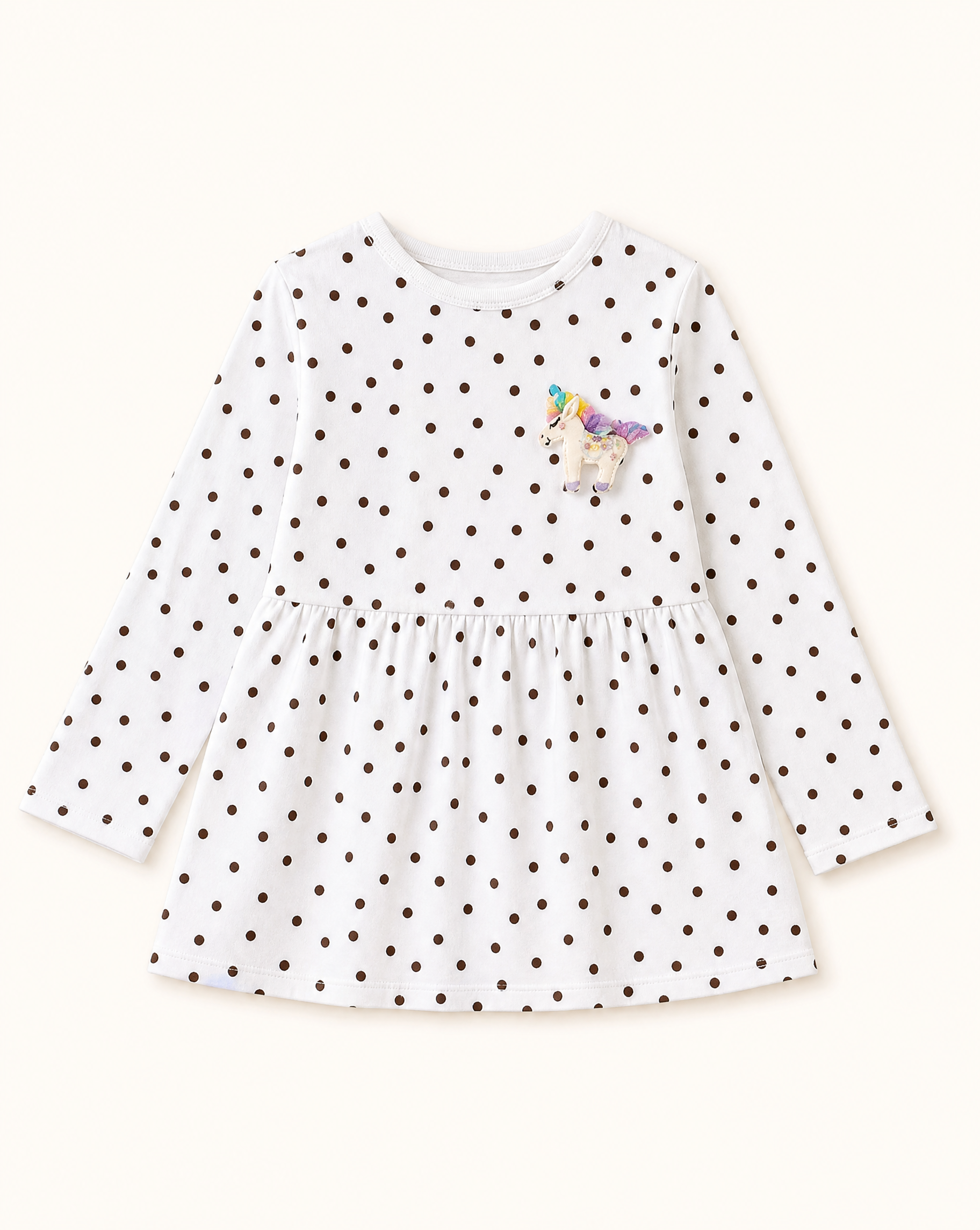 Polka Dot Peplum Top and Solid Leggings Set