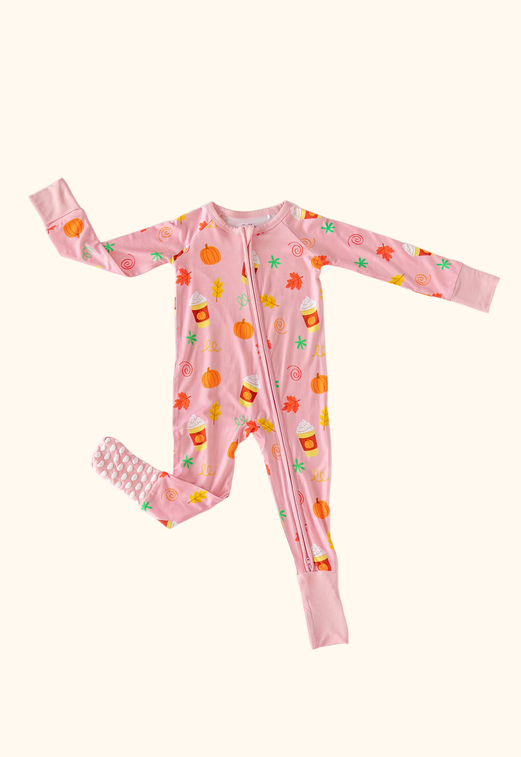 Pumpkin Spice Zipper Onesie