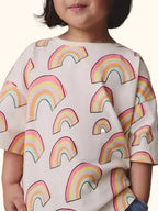 Kids Rainbow Print Crew Neck T-Shirt