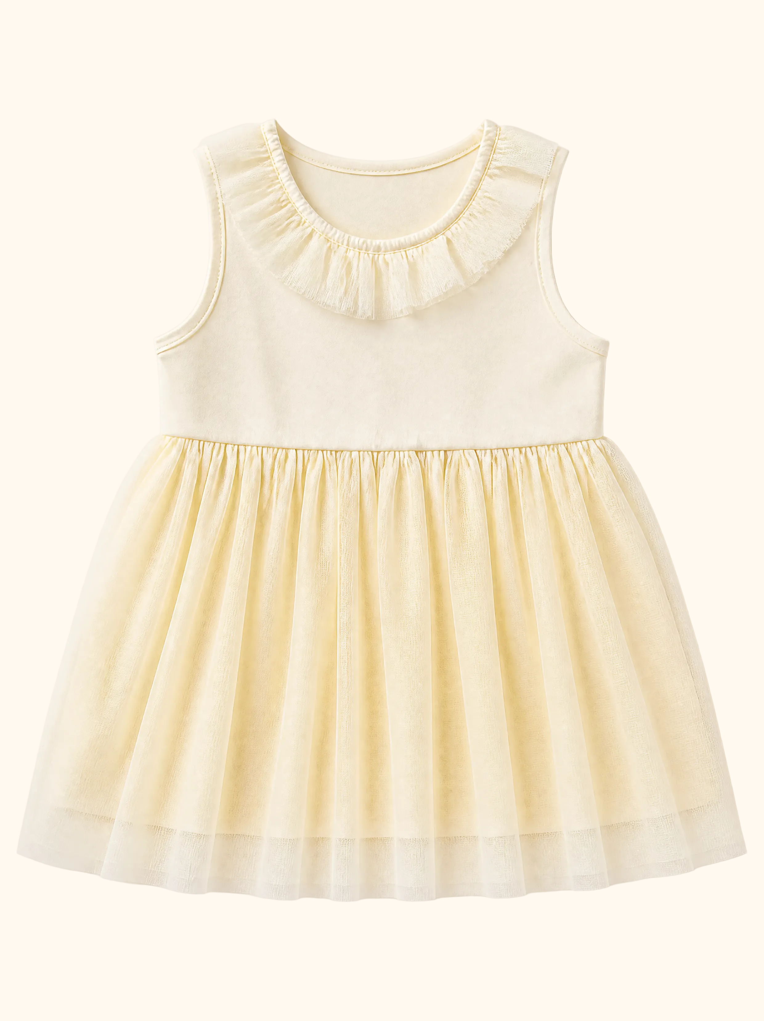 Ruffled Collar Tulle Dress