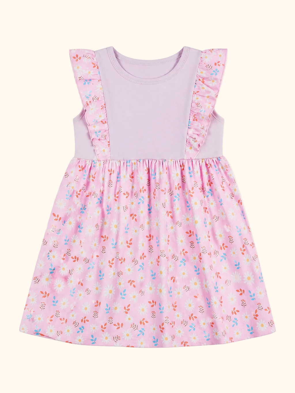 Ruffled Floral Print Dress