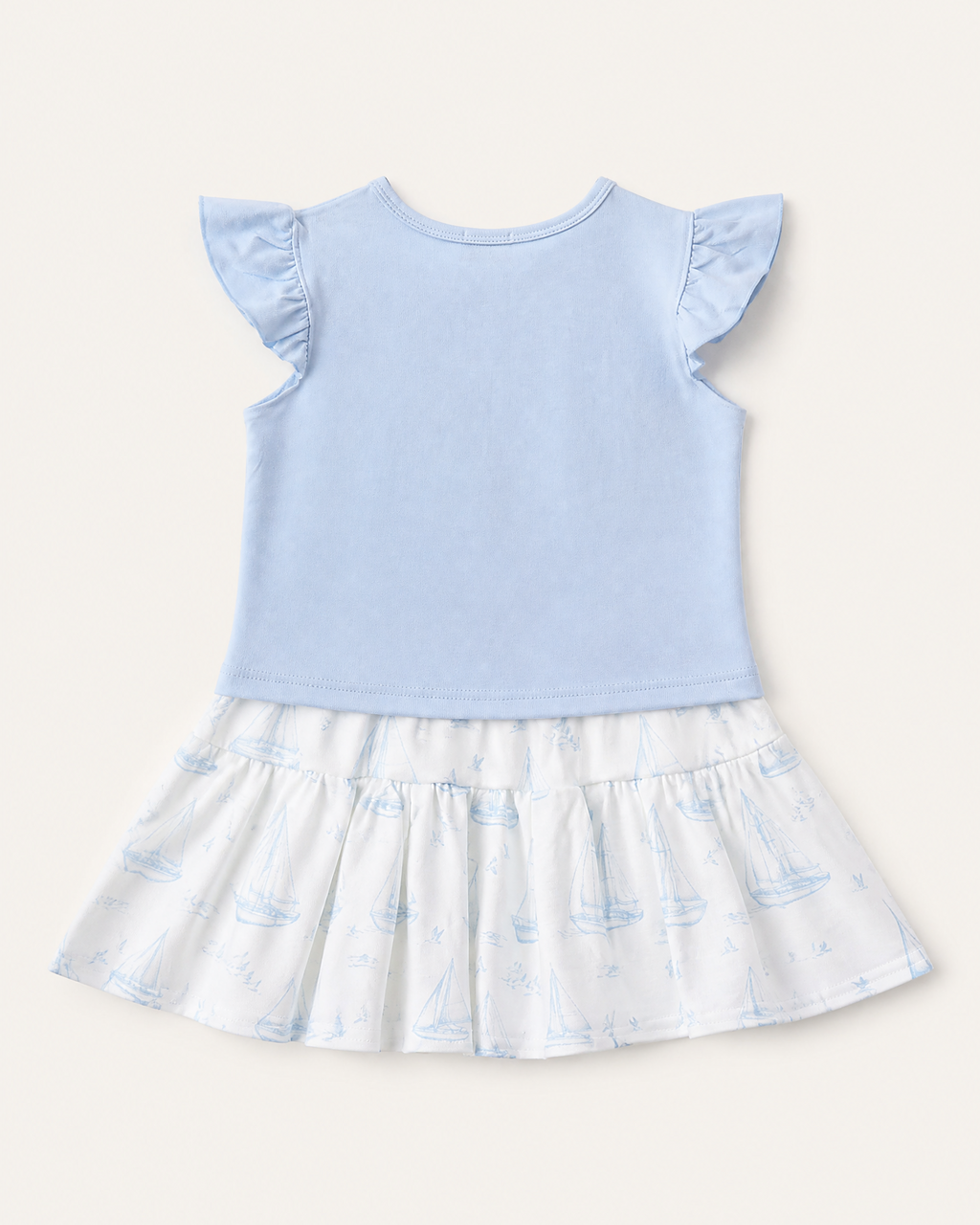 Sailboat Embroidered Ruffle Top & Skort Set