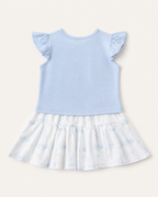 Sailboat Embroidered Ruffle Top & Skort Set