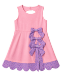 Scalloped Bow Active Dress - Pink