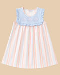 Seashell Stripe Embroidered Kids Dress