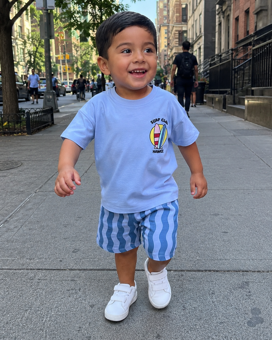 Surf Club Hawaii Graphic Tee and Shorts Set