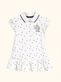 Unicorn Polka Dot Ruffle Hem Dress