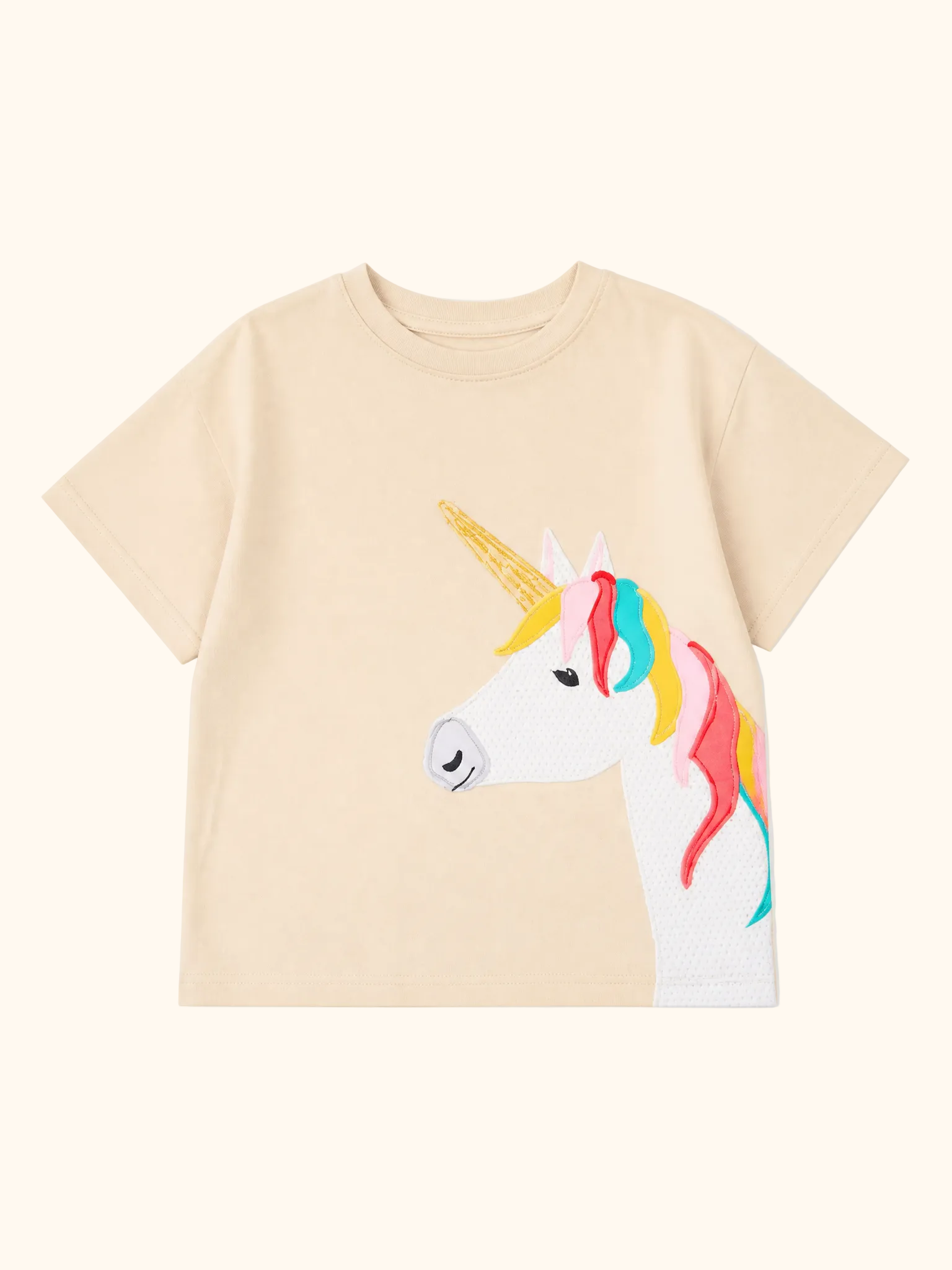 Unicorn Top and Ruffle Trim Shorts Set