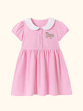 Unicorn Embroidered Peter Pan Collar Dress