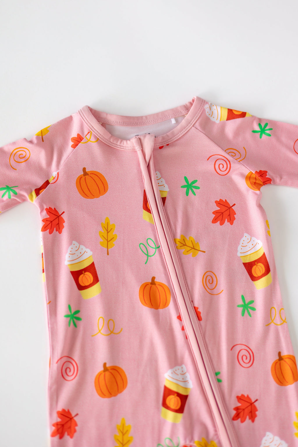 Pumpkin Spice Zipper Onesie