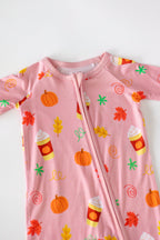 Pumpkin Spice Zipper Onesie