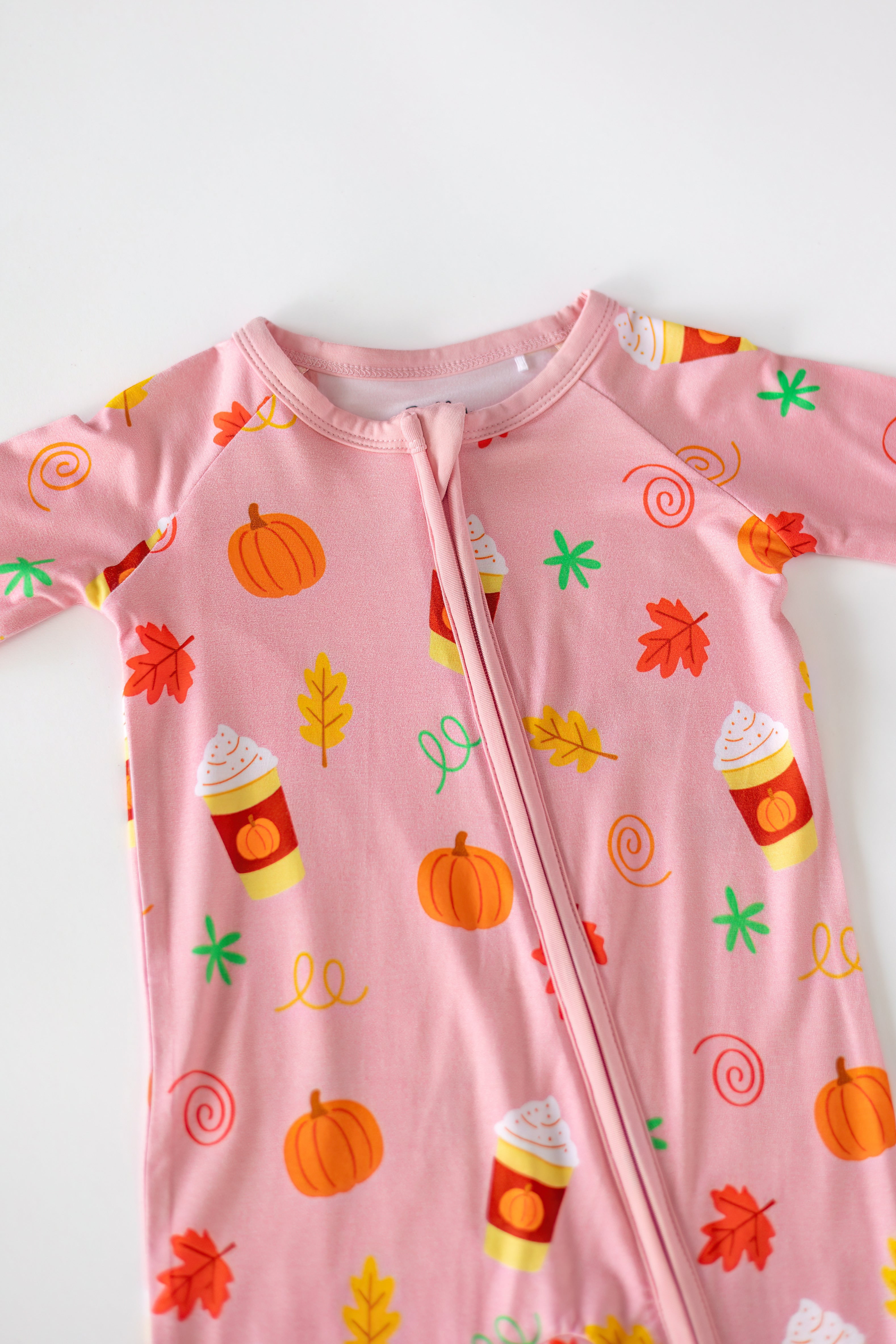 Pumpkin Spice Zipper Onesie