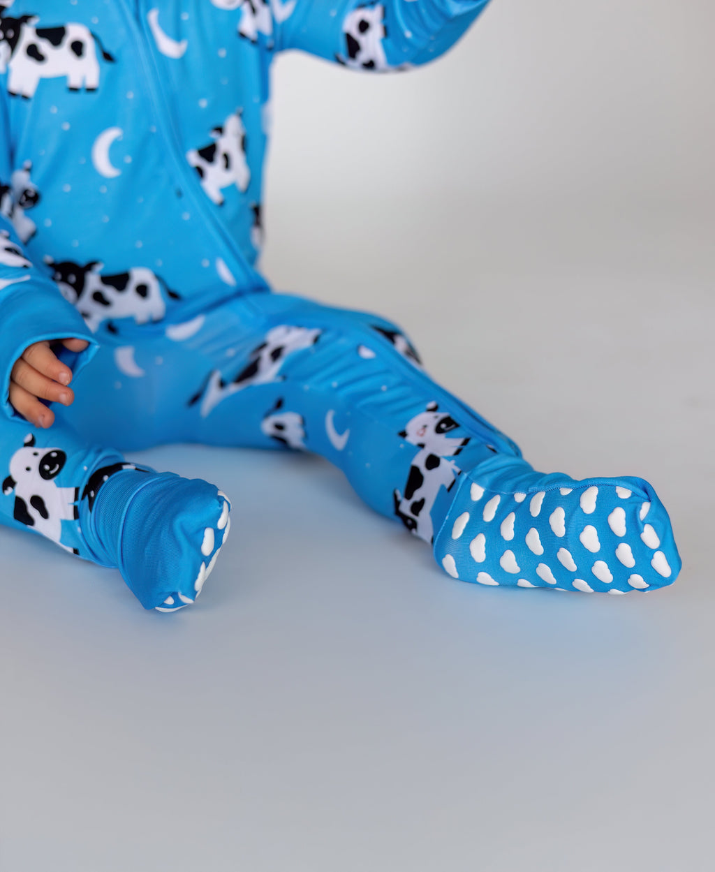 Over the Moon Zipper Bamboo Onesie