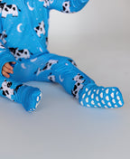 Over the Moon Zipper Bamboo Onesie