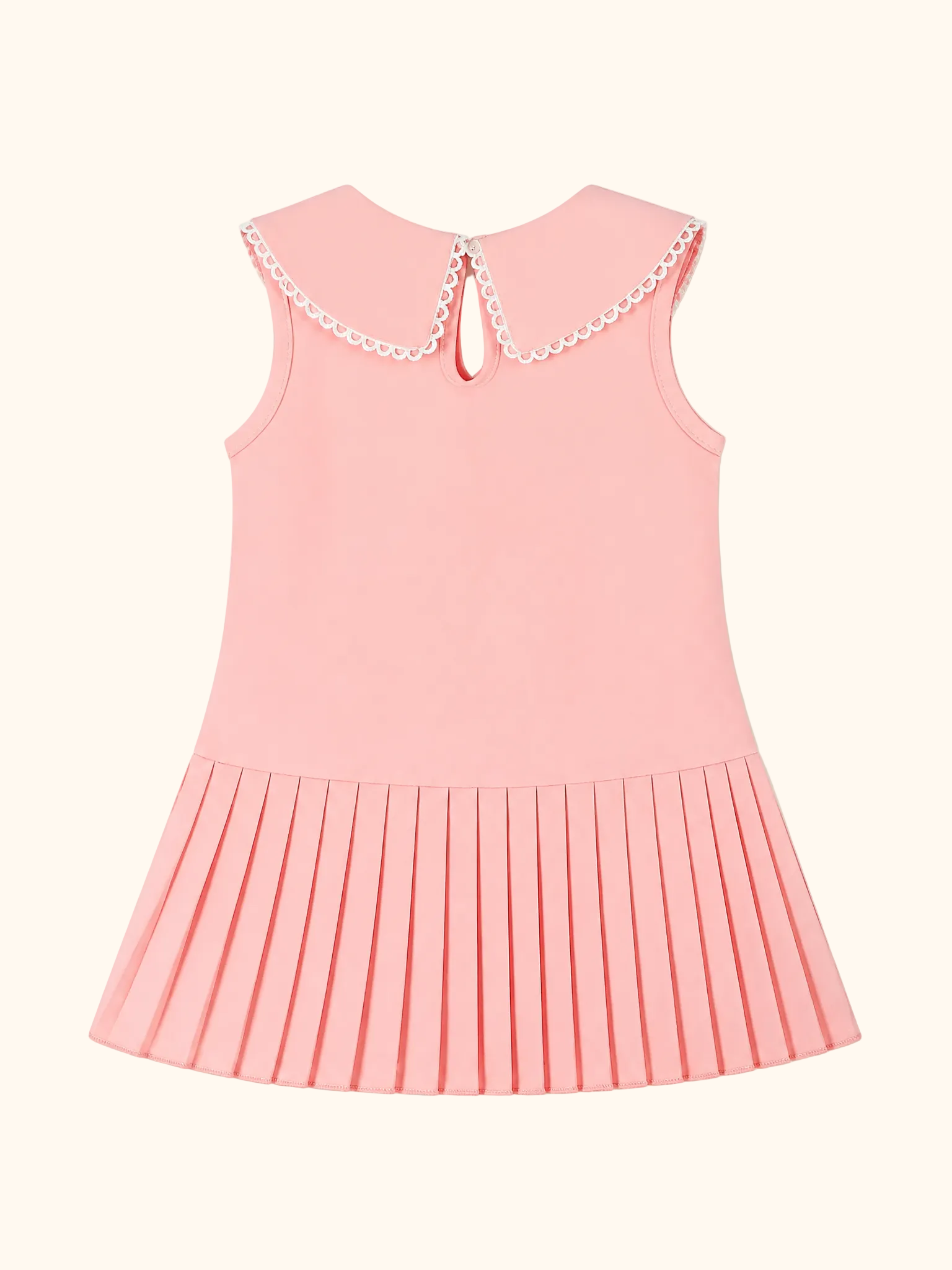 Bow-Accented Pleated Dress