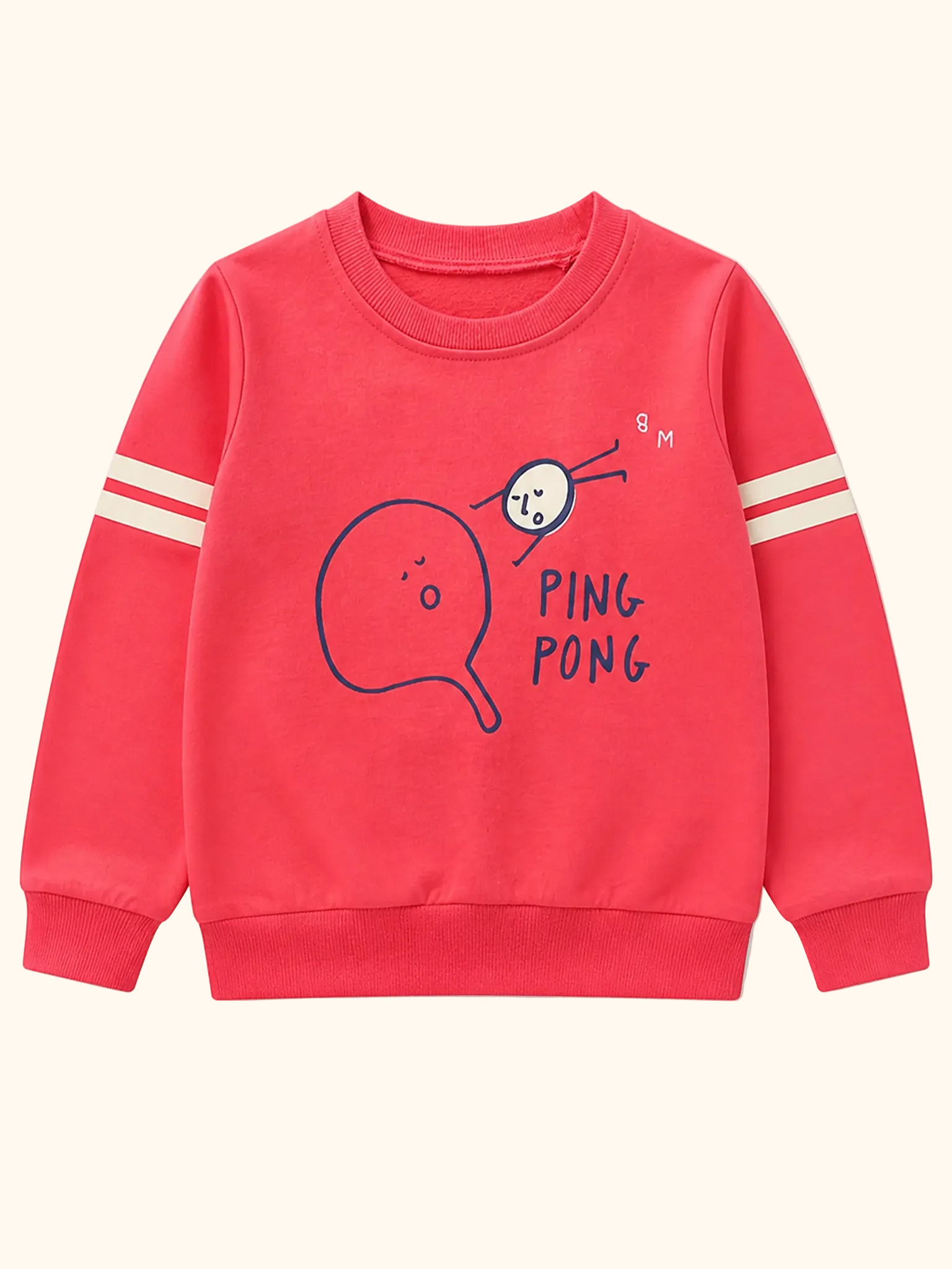 Kids Ping Pong Graphic Crew Neck Sweatshirt