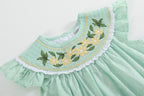 Aqua Daisy Smocked Romper