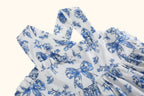 Blue and White Print Layered Sundress