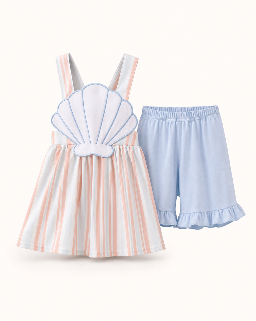 Seashell Stripe Appliqué Set