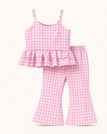 Baby Plaid Ruffle Tank Top & Shorts Set