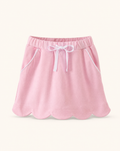 Scallop Hem Bow Skort - Pink