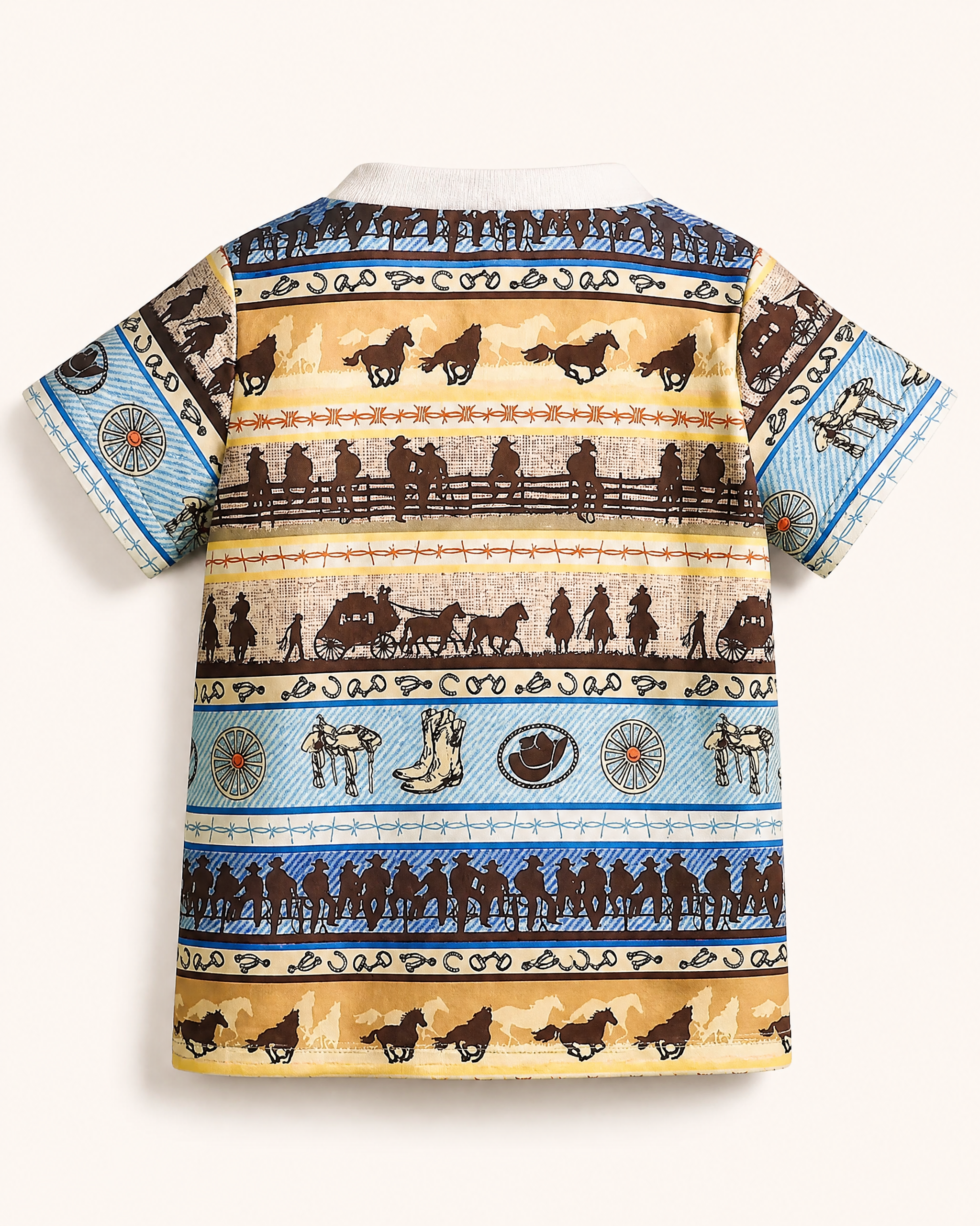 Baby Western Print Pocket Tee and Shorts Set