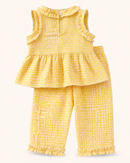 Baby Gingham Ruffle Sleeveless Top & Pants Set